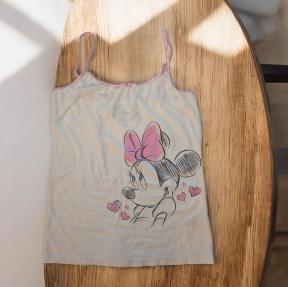 Disney Women's Minnie Mouse Chemise Sleepwear Pink and White Cotton Size M - Picture 3 of 10